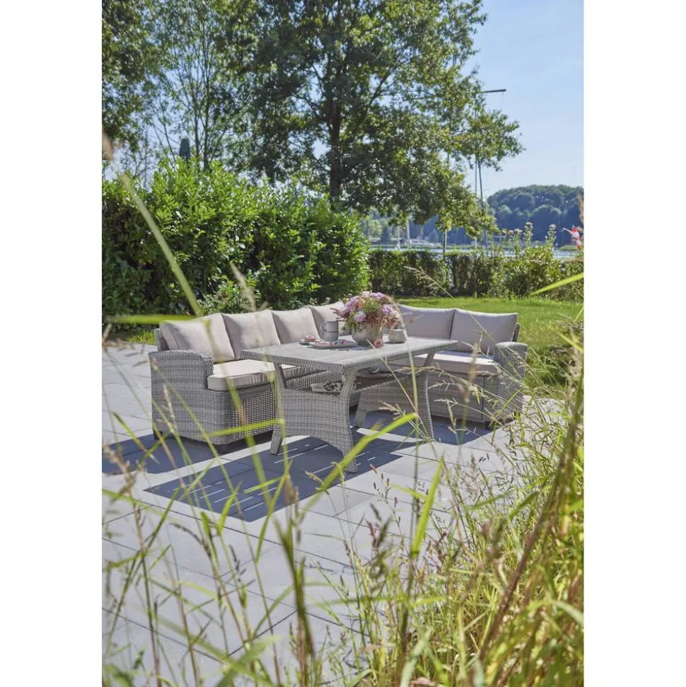 Loungemöbelset 'Elli' Stahl braun 3-teilig