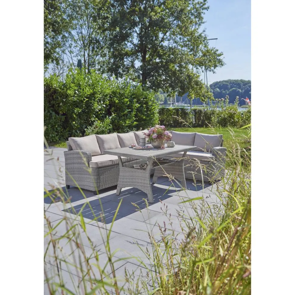 Loungemöbelset 'Elli' Stahl braun 3-teilig