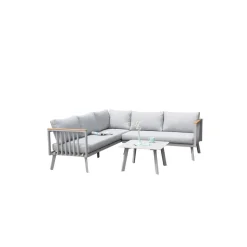 Loungemöbelset 'Gondola' Aluminium grau 4-teilig