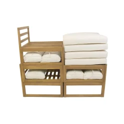 Loungemöbelset 'Karmoy' Holz beige 5-teilig