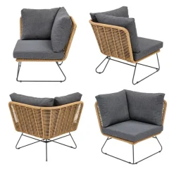 Loungemöbelset 'Montreux' Aluminium grau 6-teilig