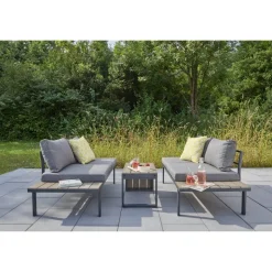 Loungemöbelset 'Nola' Stahl/Aluminium grau 2-teilig