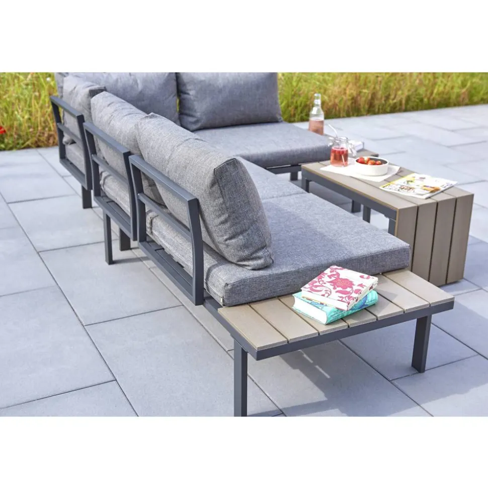 Loungemöbelset 'Nola' Stahl/Aluminium grau 2-teilig