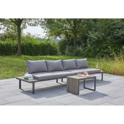 Loungemöbelset 'Nola' Stahl/Aluminium grau 2-teilig
