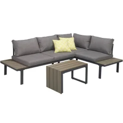 Loungemöbelset 'Nola' Stahl/Aluminium grau 2-teilig