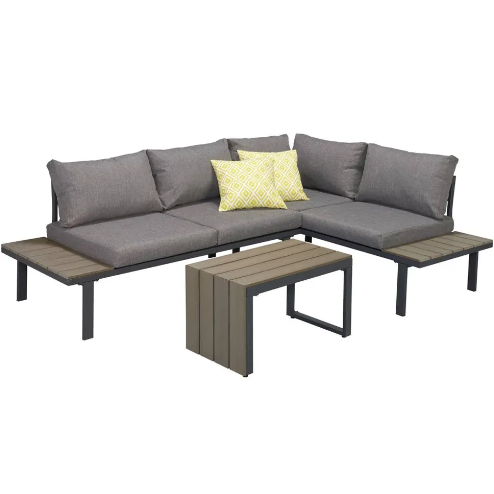 Loungemöbelset 'Nola' Stahl/Aluminium grau 2-teilig