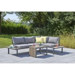 Loungemöbelset 'Nola' Stahl/Aluminium grau 2-teilig