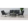 Loungemöbelset 'Samos' Aluminium anthrazit 4-teilig