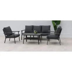 Loungemöbelset 'Samos' Aluminium anthrazit 4-teilig