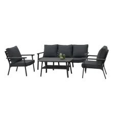 Loungemöbelset 'Samos' Aluminium anthrazit 4-teilig