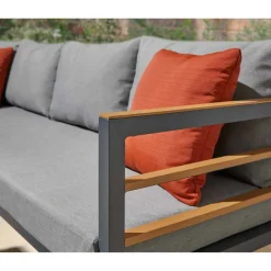 Loungemöbelset 'Selma' Aluminium grau 4-teilig