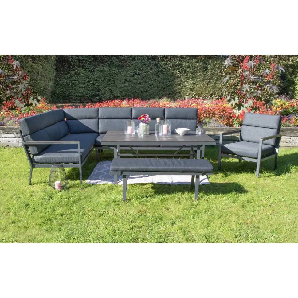 Loungemöbelset 'Sorrent' Aluminium anthrazit 5-teilig