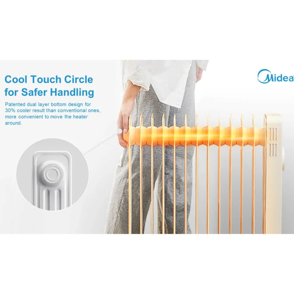 Ölradiator 'NY2009-22M' weiß 9 Rippen 2000 W
