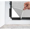 Magnet-Fliegengitterfenster 'Deluxe' schwarz 130 x 150 cm