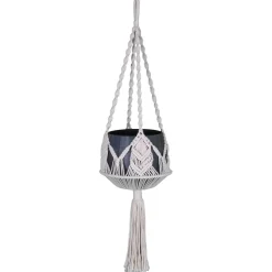 Makramee-Hängeampel Baumwolle natur 90 cm, ohne Topf