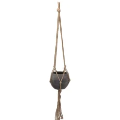Makramee-Hängeampel Jute für Töpfe von Ø 15 - 17 x 15 cm