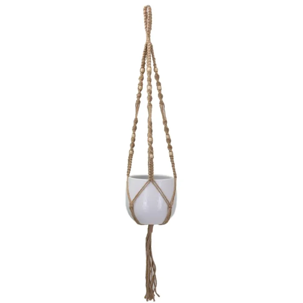 Makramee-Hängeampel Jute für Töpfe von Ø 15 - 17 x 15 cm