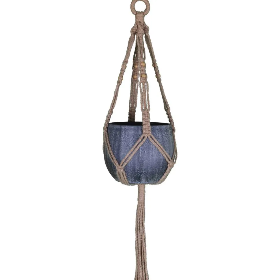 Makramee-Hängeampel Jute für Töpfe von Ø 12 - 15 x 13 cm