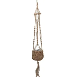 Makramee-Hängeampel Jute für Töpfe von Ø 15 - 17 x 15 cm