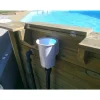 Massivholzpool-Set 'Sunbay' 270 x 420 x 117 cm mit Sandfilter und Edelstahlleiter, Holzleiter