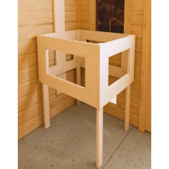 Massivholzsauna 'Ricarda' naturbelassen mit bronzierter Tür 9 kW Ofen externe Steuerung Easy 236 x 184 x 209 cm