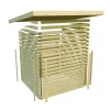 Massivholzsauna 'Skrollan 3' mit Vorraum natur 396 x 227 x 231 cm, 9 kW