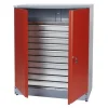 Materialschrank rot 91 x 45 x 110 cm