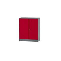 Materialschrank 2-Türig mit 10 Schubladen dunkelrot 91 x 110 x 45 cm