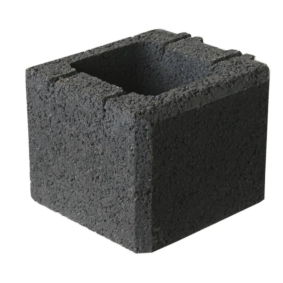 Mauerstein 'Planomur' anthrazit 25 x 25 x 20 cm