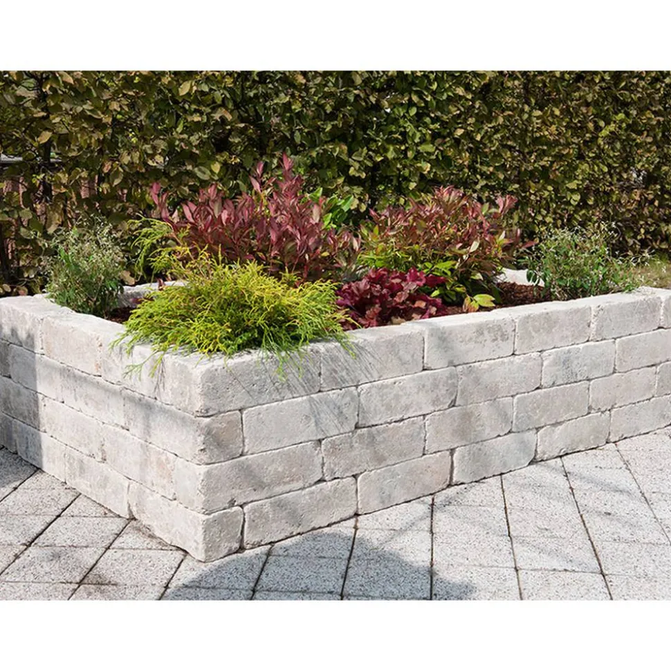 Mauerstein 'T-Wall Aged' Beton muschelkalkfarben 30 x 10 x 10 cm
