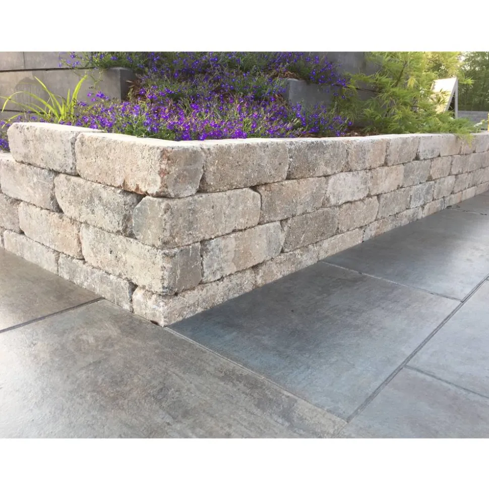 Mauerstein 'T-Wall Aged' Beton muschelkalkfarben 30 x 10 x 10 cm