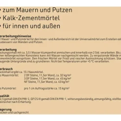 Mauer- und Putzmörtel 25 kg