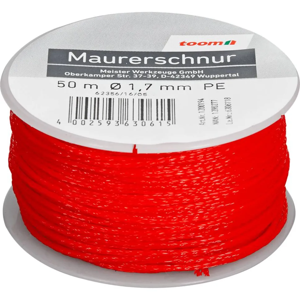 Maurerschnur rot Ø 1,7 mm x 50 m