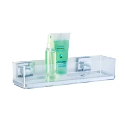 Maxiablage 'Vacuum-Loc Quadro' chromfarbend 38,5 x 8,5 x 14,5 cm