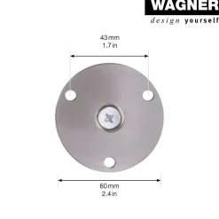 Möbelbein 'Design ST 0370' Stahl edelstahlfarben Ø 38 x 100 - 118 mm