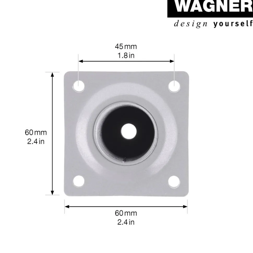 Möbelbein 'Telescope ST 1827' Industriestahl aluminiumfarben ausziehbar Ø 30 x 160 - 250 mm
