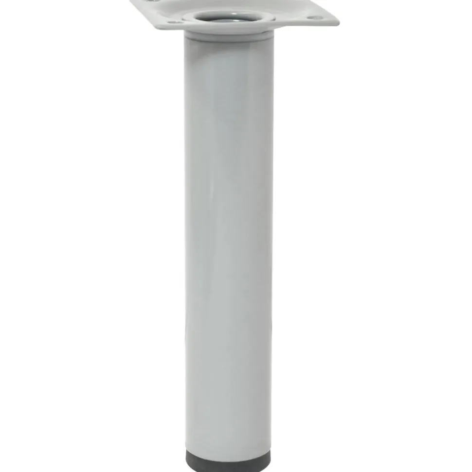 Möbelbein 'Telescope ST 1827' Industriestahl aluminiumfarben ausziehbar Ø 30 x 160 - 250 mm