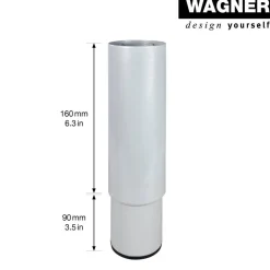 Möbelbein 'Telescope ST 1819' Industriestahl aluminiumfarben Ø 60 x 160 - 250 mm