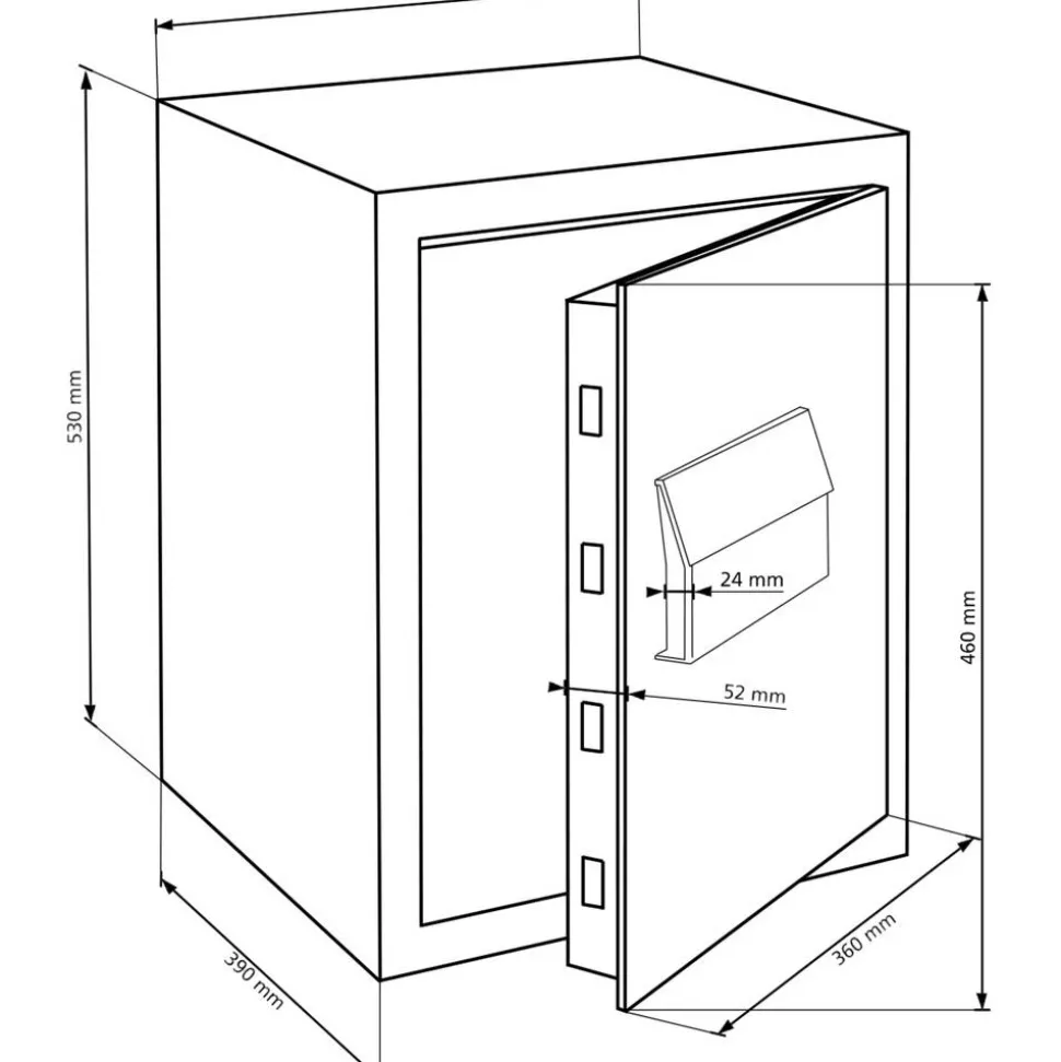 Möbeleinsatztresor 'MT 660 E FP' silbern