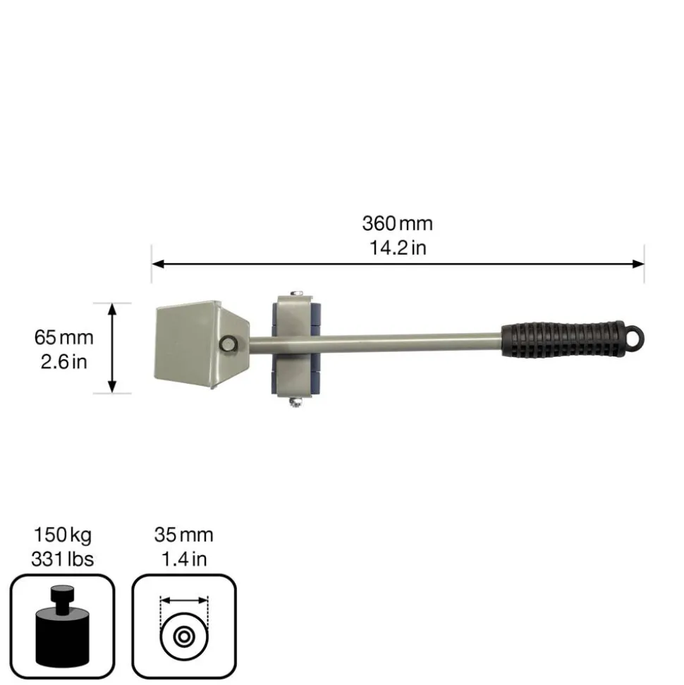 Möbelheber mit Hebelschaufel 'MM 3120' Stahl Tragkraft 150 kg
