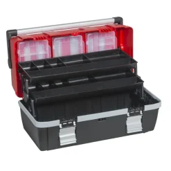 McPlus Profi-Werkzeugkoffer 'AluC22' rot/schwarz 56 x 28,5 x 28 cm