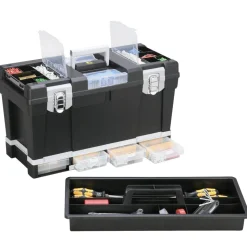 McPlus Werkzeugkoffer 'Depot S 23' schwarz 58 x 28 x 33 cm