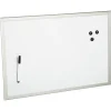 MDF-Magnet-Tafel, beschreibbar, 60 x 40 cm, weiß/aluminiumfarben