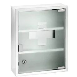 Medikamentenschrank edelstahl, glänzend 30 x 40 cm