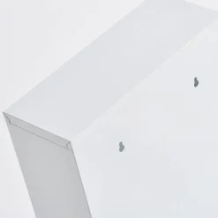 Medizinschrank weiß Metall/Glas 30 x 60 x 12 cm