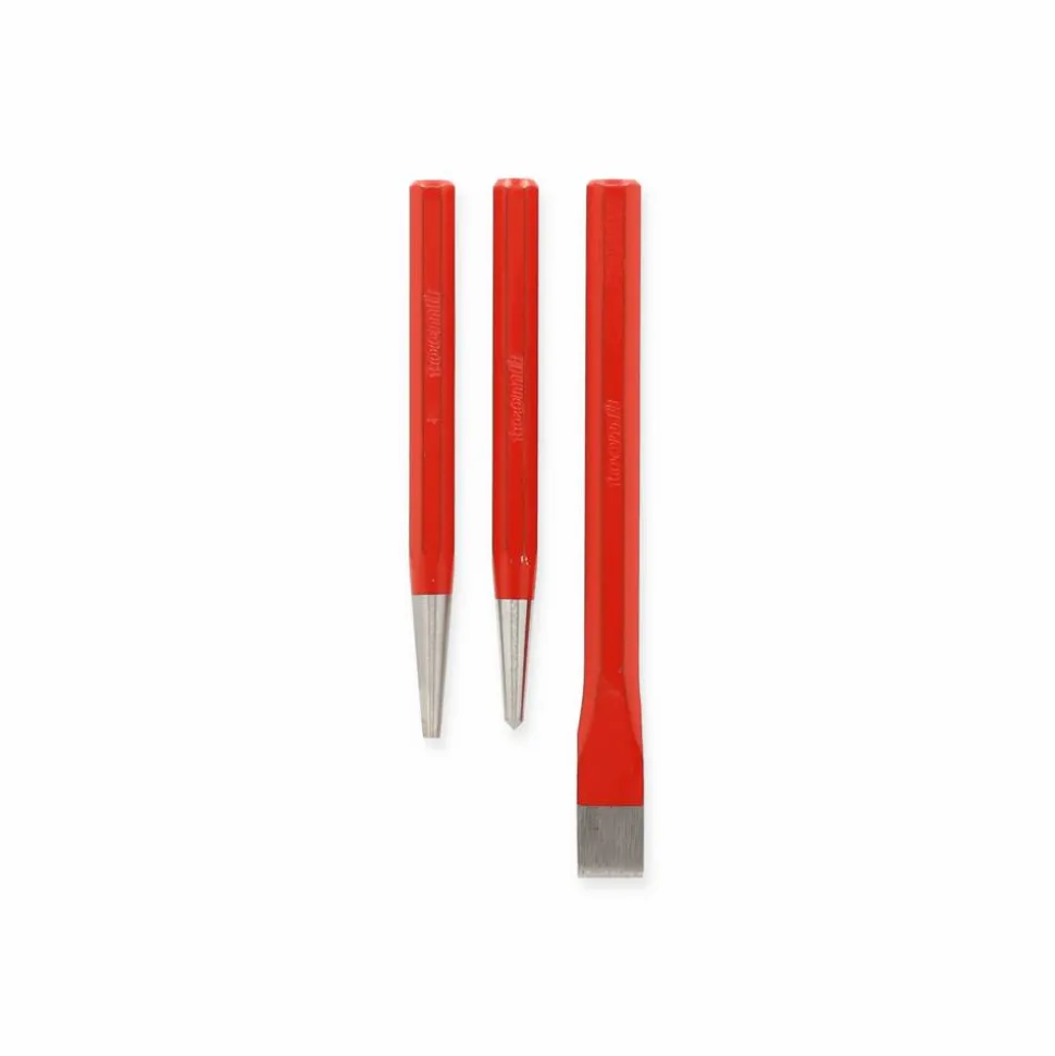 Meißel-, Körner- und Durchschläger-Set 3-teilig