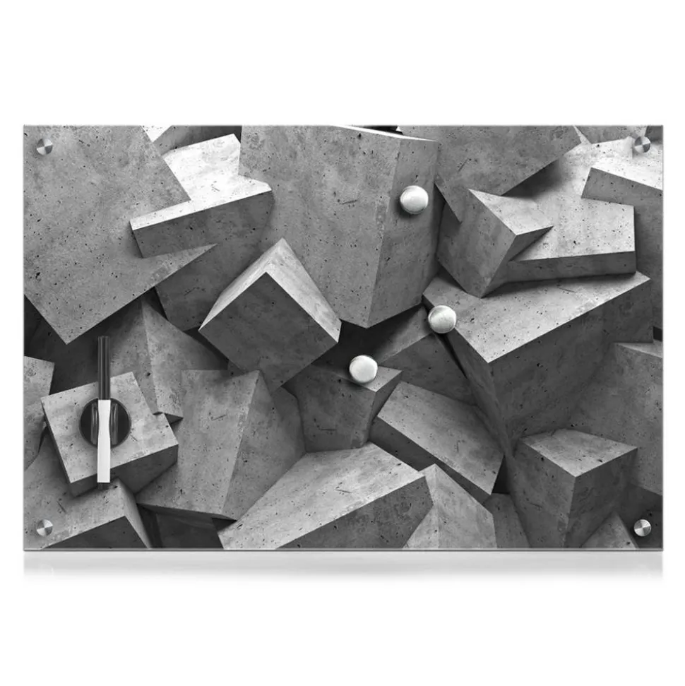 Memoboard 'Cubes' 60 x 40 x 1,6 cm
