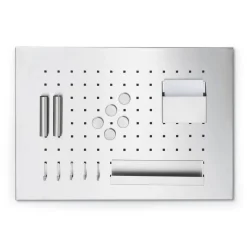 Memoboard silbern 50 x 35 x 1,5 cm