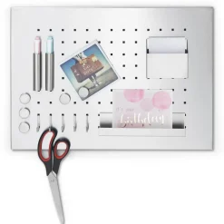 Memoboard silbern 50 x 35 x 1,5 cm