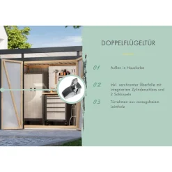 Metallgerätehaus 'Taurus 2' anthrazit 207 x 213 x 209 cm